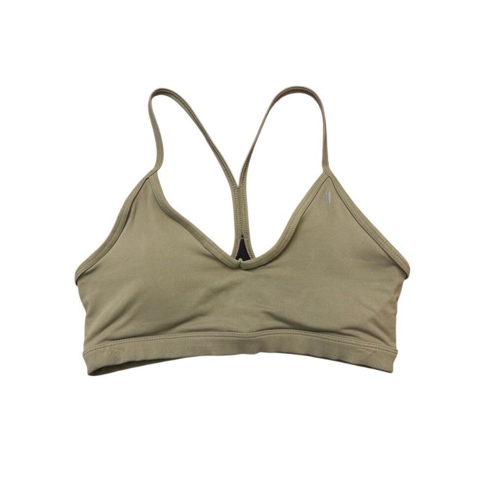 Nobull Matte V-Neck Sports Bra Olive Green Size Medium